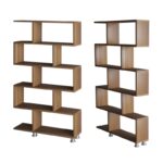 Βιβλιοθήκη Loto καρυδί χρώμα 90x20x156cm ed1806 - Image 3