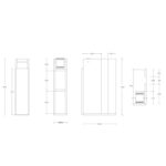 Ντουλάπι μπάνιου Al muro λευκό χρώμα μελαμίνη 42x17x66cm ed1809 - Image 2