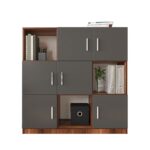 Ντουλάπι γραφείου Vario καρυδί ανθρακί μελαμίνη 119 9x37 6x121 8cm ed1811 - Image 3