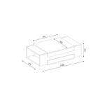 Τραπέζι σαλονιού Nora άσπρο καρυδί μελαμίνη 110x57x31εκ ed181 - Image 2