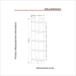 Βιβλιοθήκη Perla άσπρο μελαμίνη 48 5x22x170εκ ed1826 - Image 2