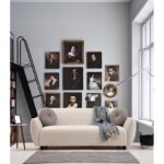 Καναπές τριθέσιος Eddy κρεμ 223x83x86cm κρεμ ed1829