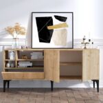 Μπουφέ Orela μελαμίνη oak 80x40x180cm ed1830 - Image 5