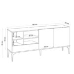 Μπουφέ Orela μελαμίνη oak 80x40x180cm ed1830 - Image 2