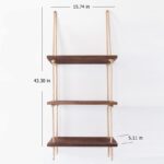 Ραφιέρα τοίχου Avra 40x14x110cm ξύλινη ed1836 - Image 3