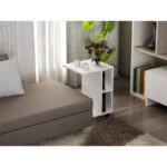 Βοηθητικό τραπεζάκι Deserto άσπρο 45x35x65cm ed1838 - Image 4