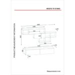 Έπιπλο τηλεόρασης Artio λευκό καρυδί 135x31 6x25cm ed1843 - Image 2