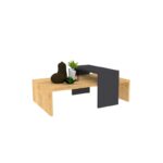 Τραπέζι σαλονιού Glow Sapphire ανθρακί μελαμίνη 80x50x31 8εκ ed1852 - Image 2