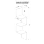 Ραφιέρα Corner άσπρο μελαμίνη 25x25x15 4εκ ed1855 - Image 3
