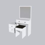 Τουαλέτα κρεβατοκάμαρας Nice άσπρο χρώμα 65x35x139cm ed185 - Image 3