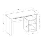 Γραφείο Acacia λευκό μελαμίνη 120x50x74cm ed1861 - Image 2