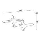 Ραφιέρα Susen μαύρο μελαμίνη 135x20x69εκ ed1862 - Image 2