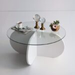 Τραπεζάκι σαλονιού Bubble White 75x75x35cm ed1874 - Image 5