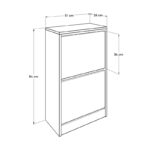 Παπουτσοθήκη Adore 51x26x84cm μελαμίνη άσπρη ed1879 - Image 2