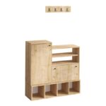 Έπιπλο εισόδου Alice oak μελαμίνη 100x35x120cm ed1880 - Image 4