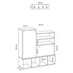 Έπιπλο εισόδου Alice oak μελαμίνη 100x35x120cm ed1880 - Image 2