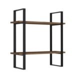 Ράφι τοίχου Buba Sapphire Oak μαύρη μελαμίνη 70x22cm ed1883 - Image 4