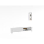 Έπιπλο τηλεόρασης Naz λευκό χρώμα 160x26 8x33cm ed1885 - Image 4