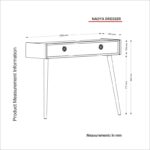 Κονσόλα Nadya λευκό καρυδί 120x35x90cm μελαμίνη ed1888 - Image 2