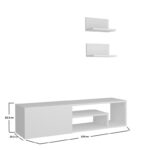 Έπιπλο τηλεόρασης Zeplin άσπρη μελαμίνη 120x29 3x29 6cm ed1898 - Image 3