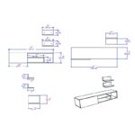 Έπιπλο τηλεόρασης Zeplin άσπρη μελαμίνη 120x29 3x29 6cm ed1898 - Image 2