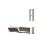 Έπιπλο τηλεόρασης Naz καρυδί χρώμα 160x26 8x33cm ed1900 - Image 3