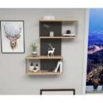 Ράφι τοίχου Destan ανθρακί Pine μελαμίνη 65x19x96cm ed1903 - Image 4