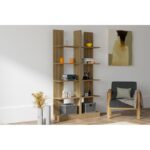 Βιβλιοθήκη Ιkiz καρυδί μελαμίνη 100x25 8x187εκ ed1906
