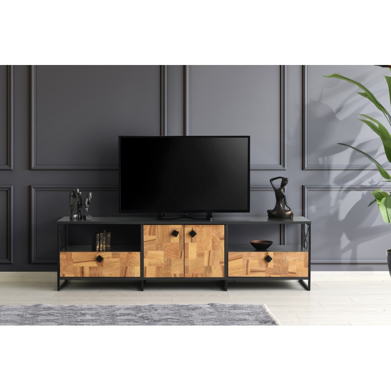 1907_0-800x800 Έπιπλο tv Masa ανθρακί χρώμα μελαμίνη 180x41x50cm ed1907 - Image 1