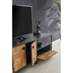 Έπιπλο tv Masa ανθρακί χρώμα μελαμίνη 180x41x50cm ed1907 - Image 4