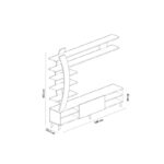 Έπιπλο τηλεόρασης Duru 180x29 5x42cm μελαμίνη ed1917 - Image 2