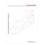 Έπιπλο τηλεόρασης Dolu άσπρο 164 4x25x91 3cm ed193 - Image 2