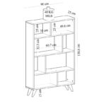 Βιβλιοθήκη Harby άσπρο μελαμίνη 90x25x138 6εκ ed1941 - Image 2