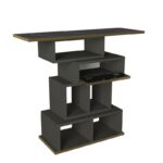 Παπουτσοθήκη Bertha ανθρακί μελαμίνη 90x29 6x80 2cm ed1948 - Image 4