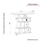 Παπουτσοθήκη Bertha ανθρακί μελαμίνη 90x29 6x80 2cm ed1948 - Image 2