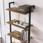 Βιβλιοθήκη Magliana καρυδί μαύρο μελαμίνη μεταλλικός σκελετός 66 5x29 5x180εκ ed1949 - Image 4