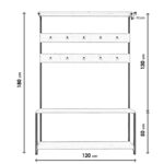 Έπιπλο εισόδου Portmanto Ava δρυς μελαμίνη μεταλλικά πόδια 120x40x180εκ ed1950 - Image 2