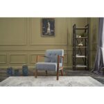 Πολυθρόνα Caesar γαλάζιο χρώμα ξύλο 69x80x83cm ed1952