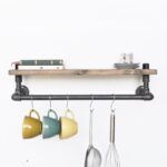 Ράφι Tubo μέταλλο ξύλο 60x20x14cm ed1972 - Image 3