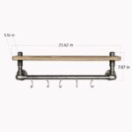 Ράφι Tubo μέταλλο ξύλο 60x20x14cm ed1972 - Image 2