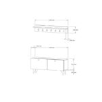 Έπιπλο εισόδου Rupa δρυς μελαμίνη 113x35x48 5εκ ed1991 - Image 2