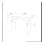 Γραφείο Penna λευκό χρώμα μελαμίνη 100x60x74cm ed1993 - Image 2