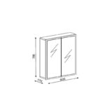 Ντουλάπι μπάνιου Kayla άσπρο μελαμίνη 60x17x77 6εκ ed1998 - Image 2