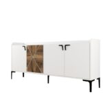 Μπουφέ Agora λευκό χρώμα μελαμίνη 180x35x78cm ed2003 - Image 3