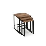 Σετ βοηθητικά τραπεζάκια Rea μαύρο χρώμα μέταλλο 44x40x55cm ed2010 - Image 4