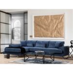 Γωνιακός καναπές Frido Left Navy Blue 190x308cm ed2015