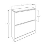 Παπουτσοθήκη Adore 73x26x84cm μελαμίνη άσπρη ed2021 - Image 2