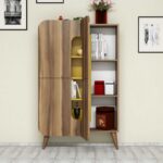 Ντουλάπι Mine καρυδί κίτρινο μελαμίνη 93x31 8x144εκ ed2026 - Image 3