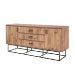 Μπουφέ Destra Atlantic Pine μαύρο χρώμα μελαμίνη 180x45xH80cm ed202 - Image 4