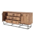 Μπουφέ Destra Atlantic Pine μαύρο χρώμα μελαμίνη 180x45xH80cm ed202 - Image 3